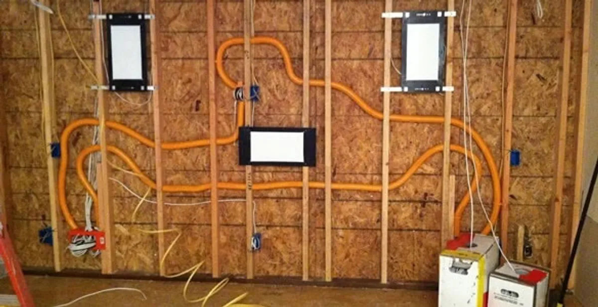 new construction wiring project displaying complete electrical system layout installed by professionals in Stockton, CA