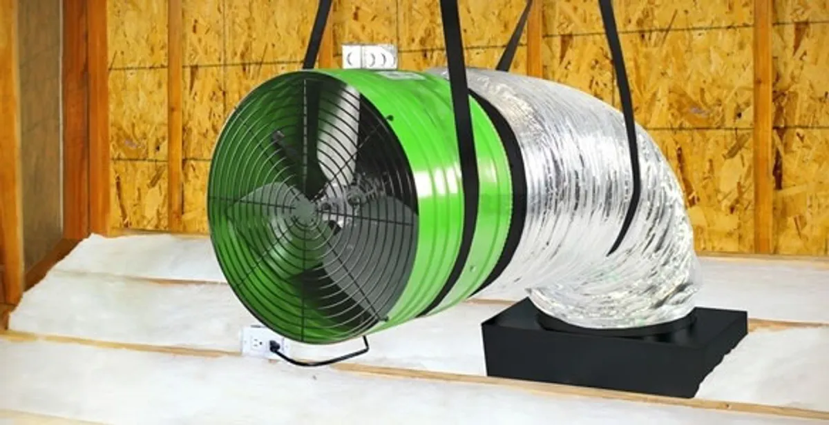 whole house fan installation services with professionally mounted ventilation fan system in Stockton, CA